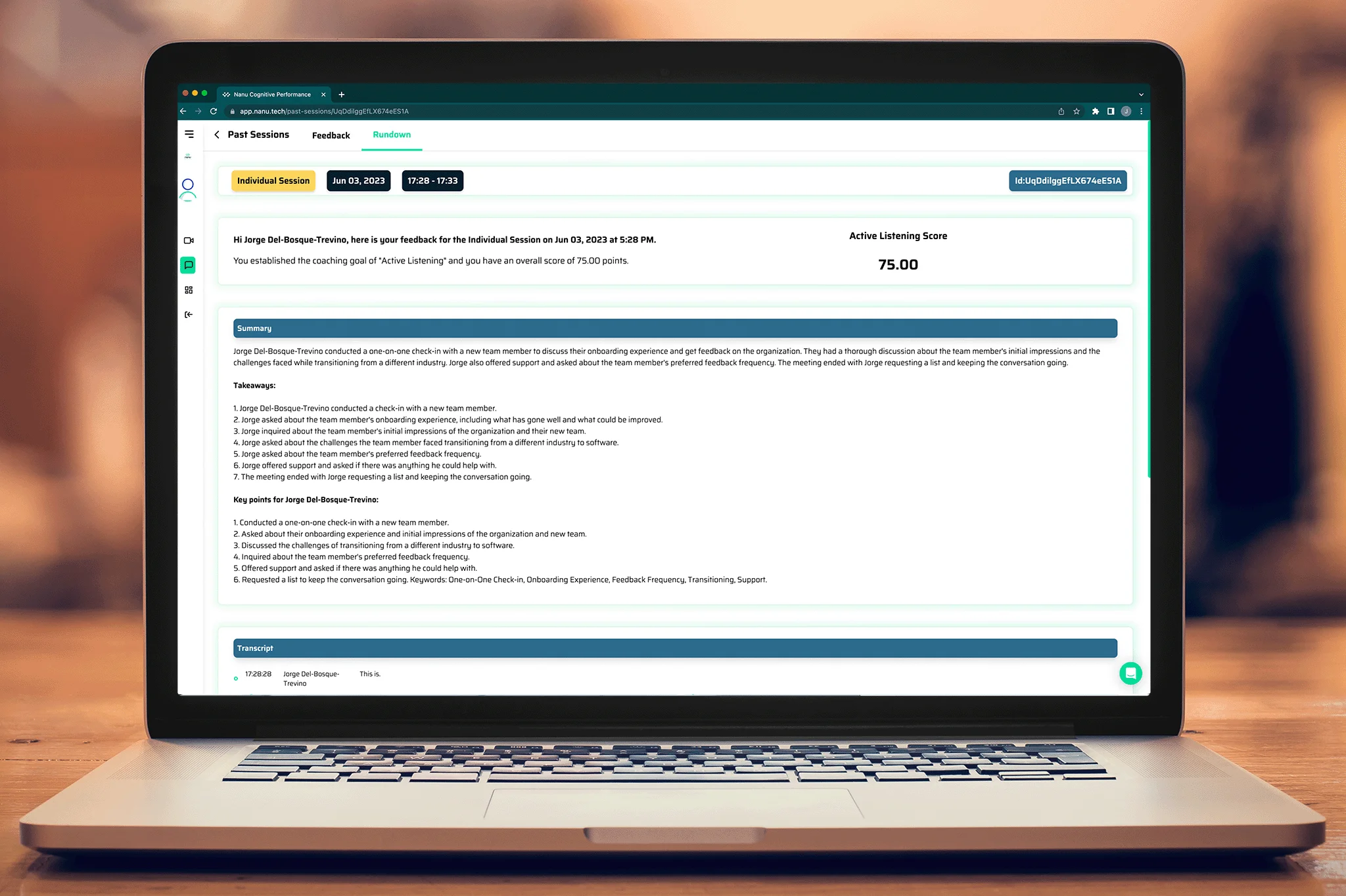 Nanu active listening coaching